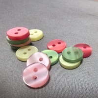 Kancing Baju Bulat 2 Lubang Berwarna Mutiara Resin; Desain Bergelombang; Pasokan Pabrik