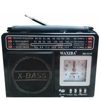 Usine Waxiba X-Bass Portable Moyenne Onde Courte Horloge À Quartz Lecteur Mp3 Lampe De Poche Rechargeable Fm Am Sw 3 Bande Radio Avec Usb