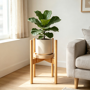 Soporte Ajustable Premium <span class=keywords><strong>para</strong></span> <span class=keywords><strong>Plantas</strong></span> de Bambú <span class=keywords><strong>para</strong></span> Interiores y Exteriores; Soporte <span class=keywords><strong>para</strong></span> Macetas de Madera Natural Sostenible <span class=keywords><strong>para</strong></span> Decoración Moderna del Hogar - Product Image 1