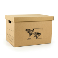 Boîte rangement de Logo ondulé 50 pièces, emballage personnalisé, boîtes en carton pour maison de déménagement