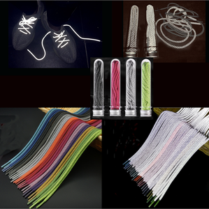 Cinta trenzada reflectante de alta visibilidad para zapatillas, cordón para zapatos de fútbol, 80mm - Product Image 1