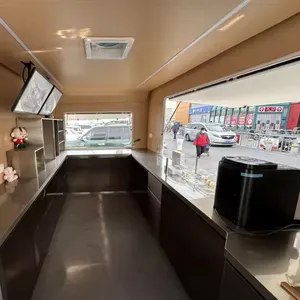 Fast Food Truck Mobile Bar Trailer Ice Cream Coffee Hot Dog Cart Mobile Kitchen Airstream Trailer With Full Kitchen Equipment