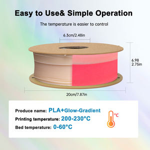 Filament PLA Luminescent LONQI 1,75 mm 1 kg, filaments phosphorescents en vrac, PLA-Glow, filament lumineux arc-en-ciel - Product Image 5