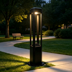 Black <b>LED</b> lawn <b>light</b>, garden path <b>light</b>, waterproof outdoor landscape <b>light</b>, IP65 lawn walkway lighting - Product Image 4