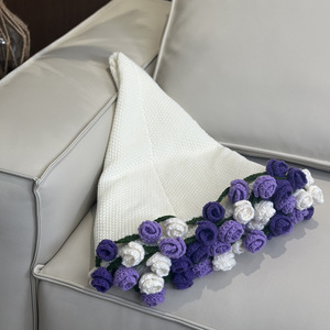 Bouquet de fleurs au crochet faites à la main et de lys du val, accessoires de mode pour vêtements, décoration intérieure toutes saisons, cadeau - Product Image 2