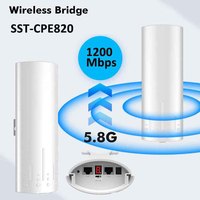 1200Mbps 5.8GHz extérieur Wi-Fi CPE 3km 5km 10KM longue portée Point à Point émetteur WiFi pont sans fil