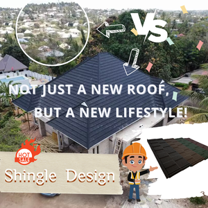 Vật liệu xây dựng Nam Phi đầy màu sắc lợp Harvey gạch 0.4mm Độ dày đá tráng nhôm kẽm kim loại tấm lợp - Product Image 2