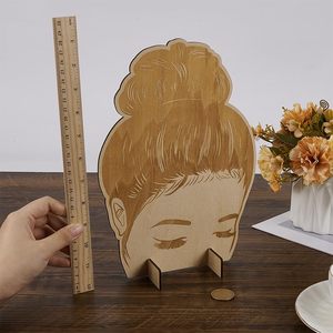 Wooden Hair Tie <b>Holder</b> Display Rack Natural Wood Color Desktop Vertical Durable Customized - Product Image 3