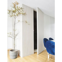 Porte invisible en chêne encastrée sans cadre JBDhome pour villa moderne, avec charnières invisibles, étanche, pour chambre et appartement