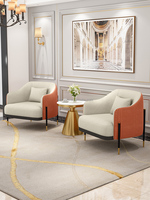 Chaise de canapé d'accent d'hôtel de haute qualité, fauteuil de loisirs confortable, chaise en tissu de velours pour salon