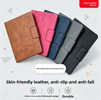 Étui universel en cuir PU avec rabat pour iPad 10 11e génération 10.9 / iPad Air 6 7 / Pro 11 2024 / Galaxy Tab S9 Tab S11 S10 Lite A11
