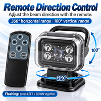 Projecteur laser LED télécommandé 70W IP65 étanche 360° °   Projecteur rotatif 6000K pour camion, chasse, camping, tout-terrain