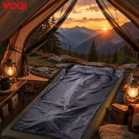 WOQI Sac de couchage rafraîchissant en satin pour draps d'hôtel usagés en été, housse de lit enveloppante pour voyage et vol, avec housse d'oreiller intégrée, vente en gros OEM