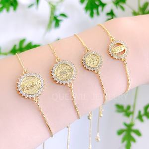 Pulsera religiosa personalizada de Benitosan Benitos, pulsera chapada en oro de 18 quilates, regalos de Navidad, regalos de cumpleaños - Product Image 5