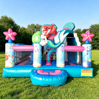 Château gonflable sur le thème de l'océan pour enfants, avec tunnel d'obstacles, pour jeux en plein air, location commerciale