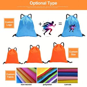 Wholesale Custom <b>Drawstring</b> Backpack with logo Reusable Gym <b>Bag</b> <b>Waterproof</b> Polyester <b>Drawstring</b> <b>Bag</b> for Corporate Gifts - Product Image 3
