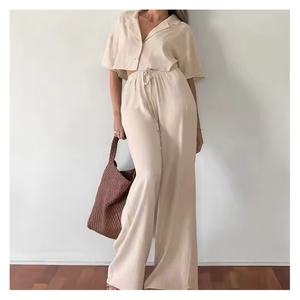 Customize New Arrival Ladies Cotton <b>Pants</b> for Women High Waist Stylish <b>Pants</b> Sets for Women - Product Image 1