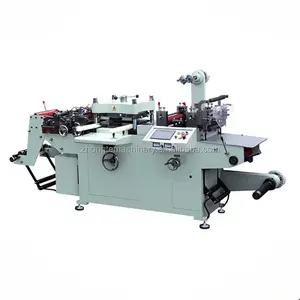 MQ-350 sticker Label die cutting machine from roll to sheet or to roll with hot stamping,hole puncher