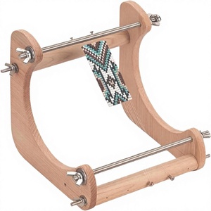 Support ergonomique réglable en <span class=keywords><strong>bois</strong></span> pour <span class=keywords><strong>métier</strong></span> <span class=keywords><strong>à</strong></span> perler, conception lisse pour la création de bijoux, la fabrication de bracelets, le tissage et les loisirs créatifs <span class=keywords><strong>à</strong></span> domicile - Product Image 1
