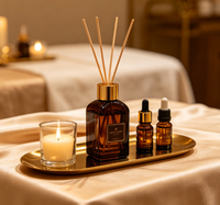 Diffuseur d'aromathérapie sans flamme parfumé à la gardénia, longue durée, en verre, pour la maison, désodorisant et ornement parfumé