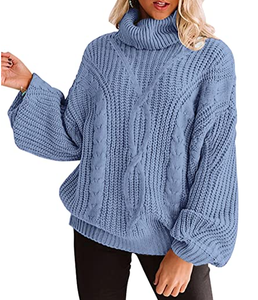 Autumn Winter Fashion Solid Sweaters Round Neck <strong>Chunky</strong> Loose Batwing Sleeve Ladies Knit <strong>Jumpers</strong> <strong>Woman</strong> Sweater - Product Image 5