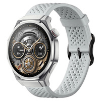 Untuk Watch GT 6 untuk S4 untuk Tali Jam Tangan Silikon Cair Monokrom dengan Gesper Pin Berlubang 22mm Universal