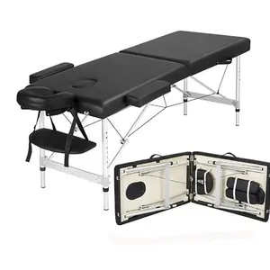 Anji Sukar Lit de massage pliable portable en aluminium Lit de beauté 2 lits de massage pliables