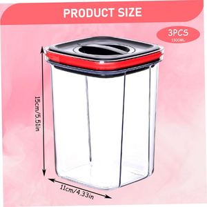 Organizador de Cereales Hermético de Gran Capacidad para Cocina, Contenedor de Almacenamiento de Alimentos Secos de Plástico PET con Tapa, Moldeado por Inyección - Product Image 4