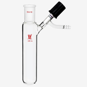 Frasco Schlenk <span class=keywords><strong>de</strong></span> vidrio borosilicato Suministros <span class=keywords><strong>de</strong></span> <span class=keywords><strong>laboratorio</strong></span> Aparato <span class=keywords><strong>de</strong></span> extracción Soxhlet con válvula <span class=keywords><strong>de</strong></span> alto vacío - Product Image 1