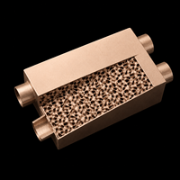 Placa de Intercambio de Calor de Microcanal de Aleación de Cobre Impresa en 3D para Electrónica Láser y Refrigeración Líquida