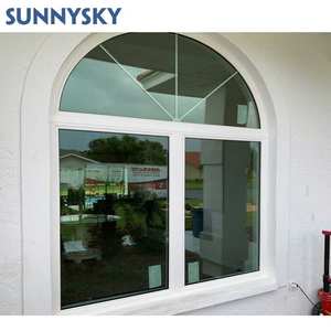 Sunnysky Luxury Broken Bridge Ventana abatible Villa Ventanas arqueadas de aluminio y puertas con <span class=keywords><strong>blanco</strong></span> u otro color - Product Image 1