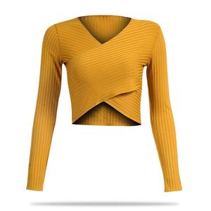 Alta calidad mujer <span class=keywords><strong>jersey</strong></span> de color puro o-Cuello de manga larga suéter de las mujeres - Product Image 5