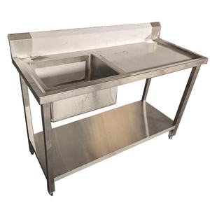 Fregadero de Cocina Comercial Chino de Acero Inoxidable 201 304 con un Solo Tazón - Product Image 3