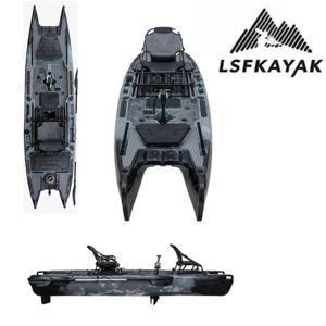Kayak LSF 3,82 m pour 1 ou 2 personnes, kayak à pédales pour la pêche en mer et les sports <span class=keywords><strong>de</strong></span> plein air, <span class=keywords><strong>avec</strong></span> une capacité incroyable, fabriqué en HDPE durable - Product Image 1