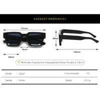 Lunettes de soleil oversize tendance 2026, monture épaisse rectangulaire, pour hommes et femmes, avec logo personnalisé