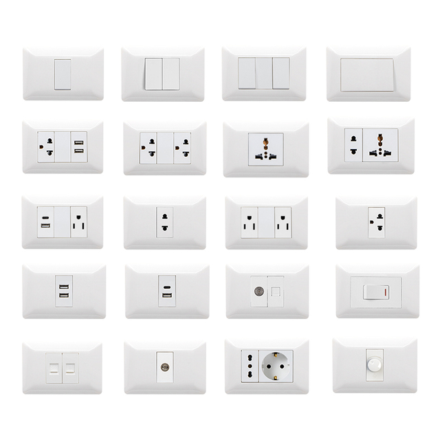 Custom Wholesale Price Safe US Standard Home Wall Switch and Socket Electrical Wall Switches