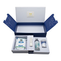 Boîte cadeau rigide magnétique de luxe sur mesure, gaufrage, laminage mat, emballage recyclable pour compléments nutritionnels