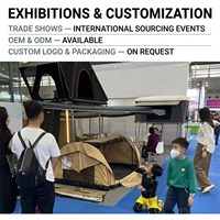 Tenda Atap Mobil Segitiga Aluminium Hard Shell Otomatis untuk Camping, Pasokan Pabrik, Cocok untuk SUV 4x4