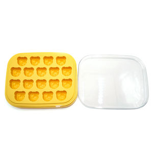 Bac à glaçons en silicone flexible avec couvercle - Facile à démouler, sans BPA, passe au lave-vaisselle, fabriqué au Mexique pour des glaçons parfaits, sphériques et plus encore - Product Image 5