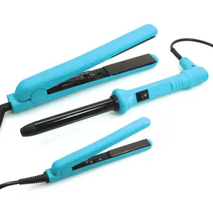 Wholesale Custom multifunctional gift set Professional Electric 3 In 1portable mini Hair Straightener and hair Curler