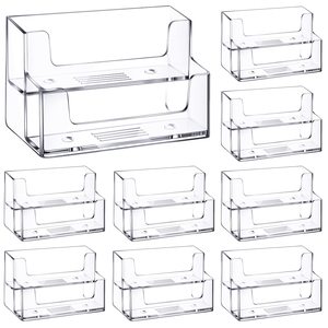 Présentoir de Comptoir Transparent en Plastique pour Cartes de Visite avec Fermeture à Bouton - Product Image 1