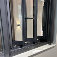 Fenêtre à battant en aluminium de la série 110, sécurité intégrale, double vitrage, anti-effraction, pour villa