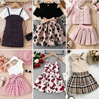 Lot de vêtements pour enfants en surplus d'usine chinoise pour l'été, stock de première qualité, mélange aléatoire, vente en gros en vrac, sans marque, coton/polyester