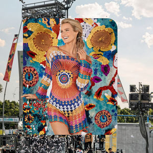 ชุดคลุมชายหาดโครเชต์ทำมือ ระบายอากาศได้ดี ลายดอกไม้สีสันสดใส เซ็กซี่ แต่งพู่ห้อย ชุดว่ายน้ำบิกินี่แบบคลุม 1 ชิ้น สำหรับผู้หญิง ส่งตรงจากโรงงาน - Product Image 3