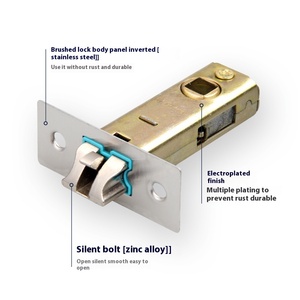 Serratura Moderna per Porta del Bagno a Linguetta Singola, in Lega di Zinco Resistente, con Inserto a Tre Punte e Nucleo Silenzioso, 1 Anno di Garanzia, Soluzione Completa per Progetti - Product Image 3