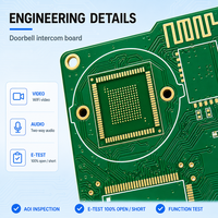 Carte mère d'interphone vidéo, carte PCB nue multicouche FR4 avec finition de surface ENIG, fabricant de prototypes de circuits imprimés sur mesure