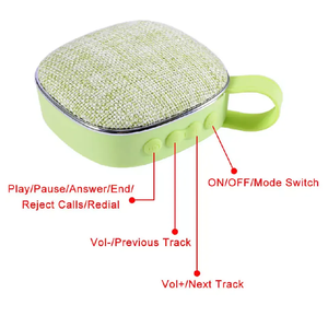 Vải <span class=keywords><strong>Bluetooth</strong></span> Loa Hỗ Trợ OEM Logo Di Động Hỗ Trợ Không Dây TF Thẻ Ngoài Trời Thiết Bị Điện Tử Tiện Ích Vải Dây Đeo Màu Xanh Răng - Product Image 4