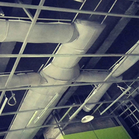 Conduit d'air flexible rectangulaire en tissu FABOSEN, matériau ignifuge, pour système de ventilation CVC en espaces bas plafond, à économie d'énergie