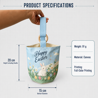 Cadeaux de fête personnalisés, sacs à bonbons écologiques réutilisables, joyeuses fêtes de Pâques, panier en toile en forme de lapin pour les cadeaux des enfants