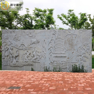 Relieve de Pared de Piedra Jiahua, Tallado con Figuras Antiguas de Estilo Chino, Arte Mural para Exteriores - Product Image 1